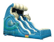 amusing inflatable water slide